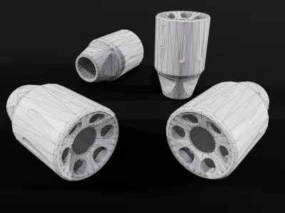 SLR Rifleworks Synergy Linear Hybrid Comp 45 ACP Low-poly 3D model