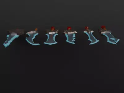 6 Fantasy Stylized Swords Pack Low Poly Game Ready  Low-poly 3D model