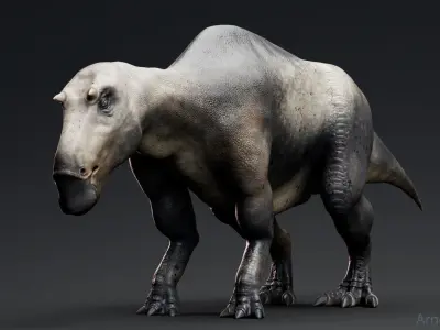 Dinosaur Maiasaura Unreal Engine Project Low-poly 3D model
