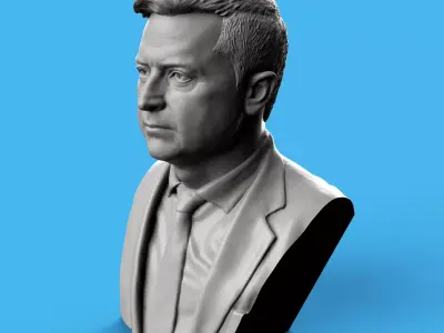 Volodymyr Zelensky Bust 3D print model