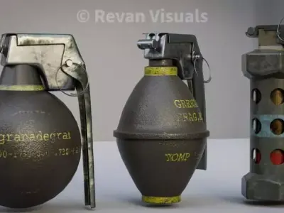grenades  Low-poly 3D model