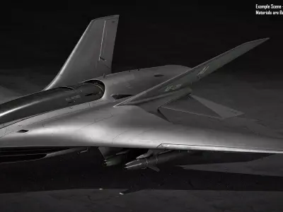 Missile Jet Drone Concept 3D model