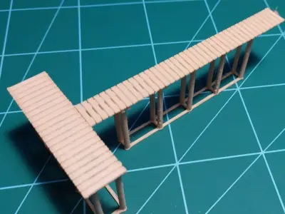 Wooden pier 1-87 FDM 3D print model