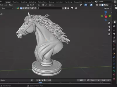 Ancient Roman Knight Chess Piece  3D print model