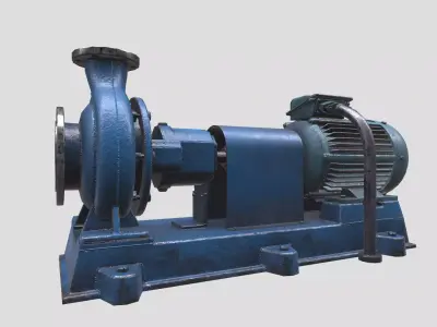 Chemical Pump Low-poly 3D model