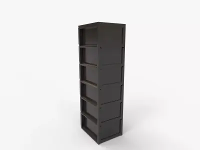 DICTAC Black Tall Dresser for Bedroom with 6 Drawers 3D model