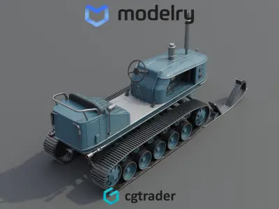 Snowmobile Rescue Sled 3D model
