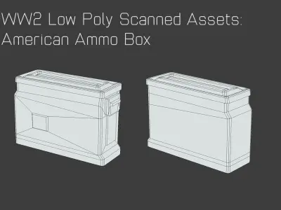 WW2 US American Ammo Box Low-poly 3D model