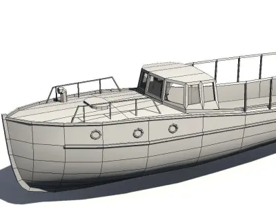 Rusty boat 2 Low-poly 3D model