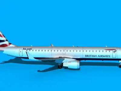 Embraer Emb-190 British Airways 3D model