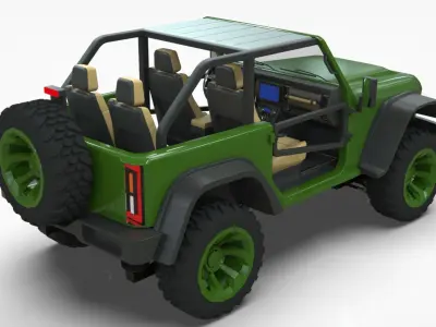 Jeep Wrangler Willys Concept 2023  Low-poly 3D model
