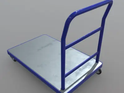 Platform Truck Low-poly 3D model purchase