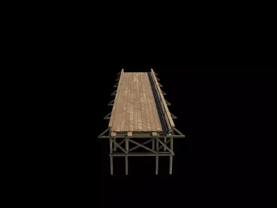 Coastal sea pier 3D model