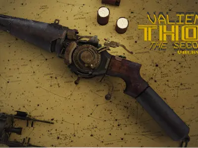 Valient Thor II Space Pistol 3D model
