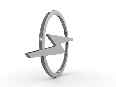 opel new logo 3D model