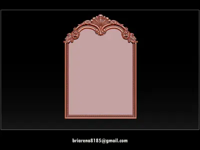 3D Frame - Wood Carving STL Model for CNC Router 3D print model 3