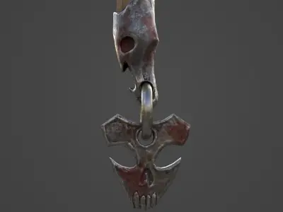Bloody Axe - Gameready Asset Low-poly 3D model