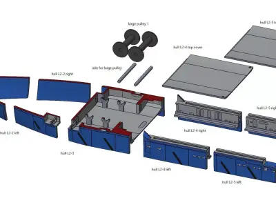 Bourbon and Horizon Arctic Ocean Going Tugs 1m 3D print model
