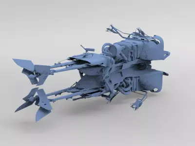 Star Wars inspired Pod Racer Fast  3D model