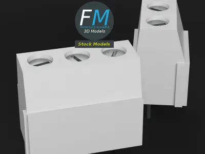 Board mounted screw terminals 3D model
