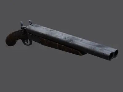 Old shotgun 3D model