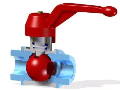 Ball valve Free 3D model from CGTrader