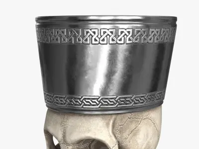 Antique Skull Goblet Low-poly 3D model