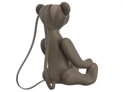 Teddy bear Leather Bag 3D model