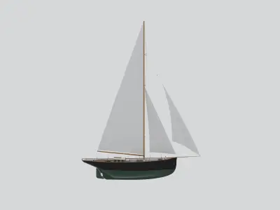Sailing Yacht 3D model by e1413 from CGTrader (Textured)