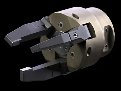 3-finger robotic gripper 3D model