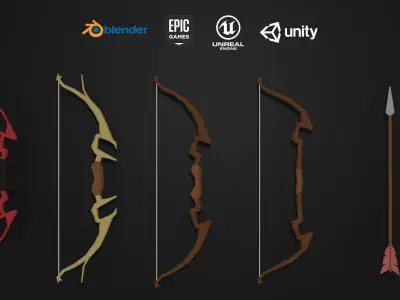 Ultimate Low Poly Weapon Pack  Game-Ready Low-poly 3D model