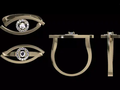 Messika Lucky Eye Pave 3D print model
