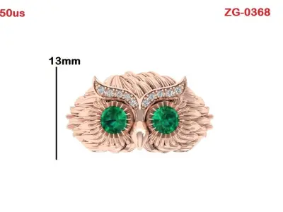 Owl Ring 3D print model