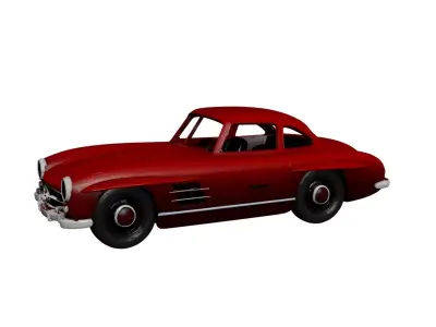 Mercedes-Benz 300SL Gullwing Iconic Classic Sports Car Free 3D model
