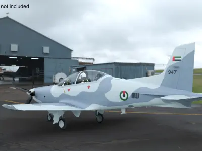 Training Aircraft Pilatus PC-21 Grey 3D model purchase