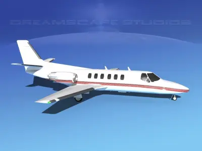 Cessna C550 Citation II V08 3D model