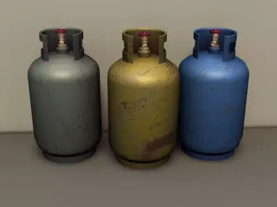 Propane Tank Low-poly 3D model maya2014 Low-poly 3D model
