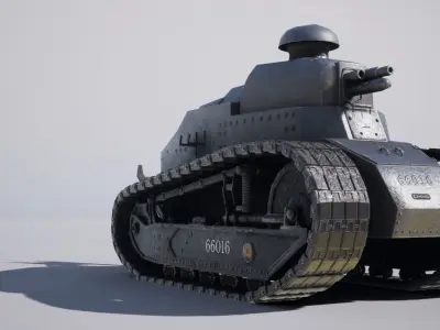 Military Tank Low-poly 3D model purchase