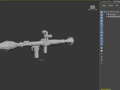 RPG Rocket Launcher 3D model