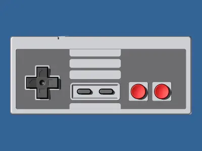 Vintage Video Game Controller - 3D Printable 3D print model