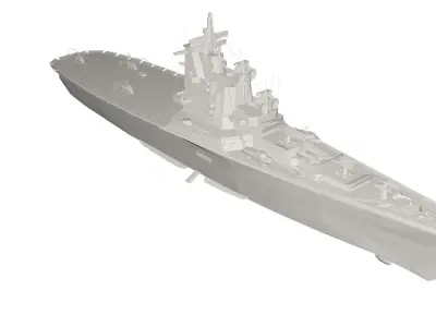 Military Ship 3D model 3