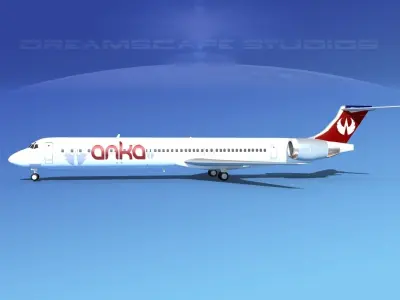 McDonnell Douglas MD83 Ankair 3D model