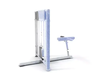 Chrome Rowing Machine model pack Low-poly 3D model