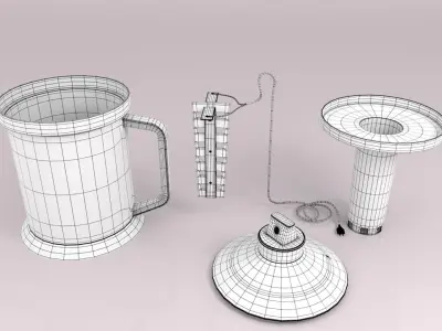 Steam Inhaler Vaporizer   Low-poly 3D model