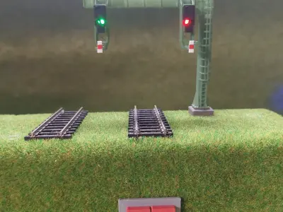 Deutsche Bahn Double Signal Bridge 1-120 resin 3D print model