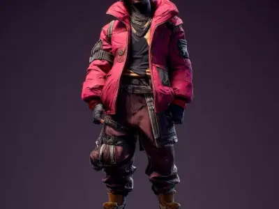 Stylized Cyberpunk Nomads 3D model