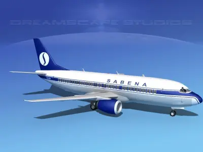 Boeing 737-300 Sabena 3D model