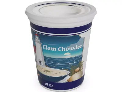 Soups and broths Clam Chowder 3D model