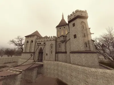 Medieval Castle 3D model 10