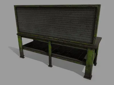 workbench industrial bench Low-poly 3D model purchase
